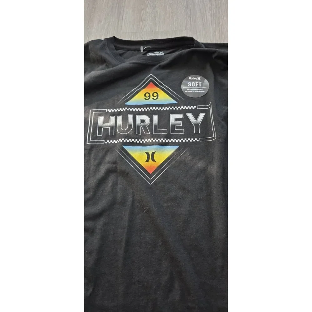 Hurley Boys M 10-12 Performance‎ Active Shirt Black Long Sleeve NWT
